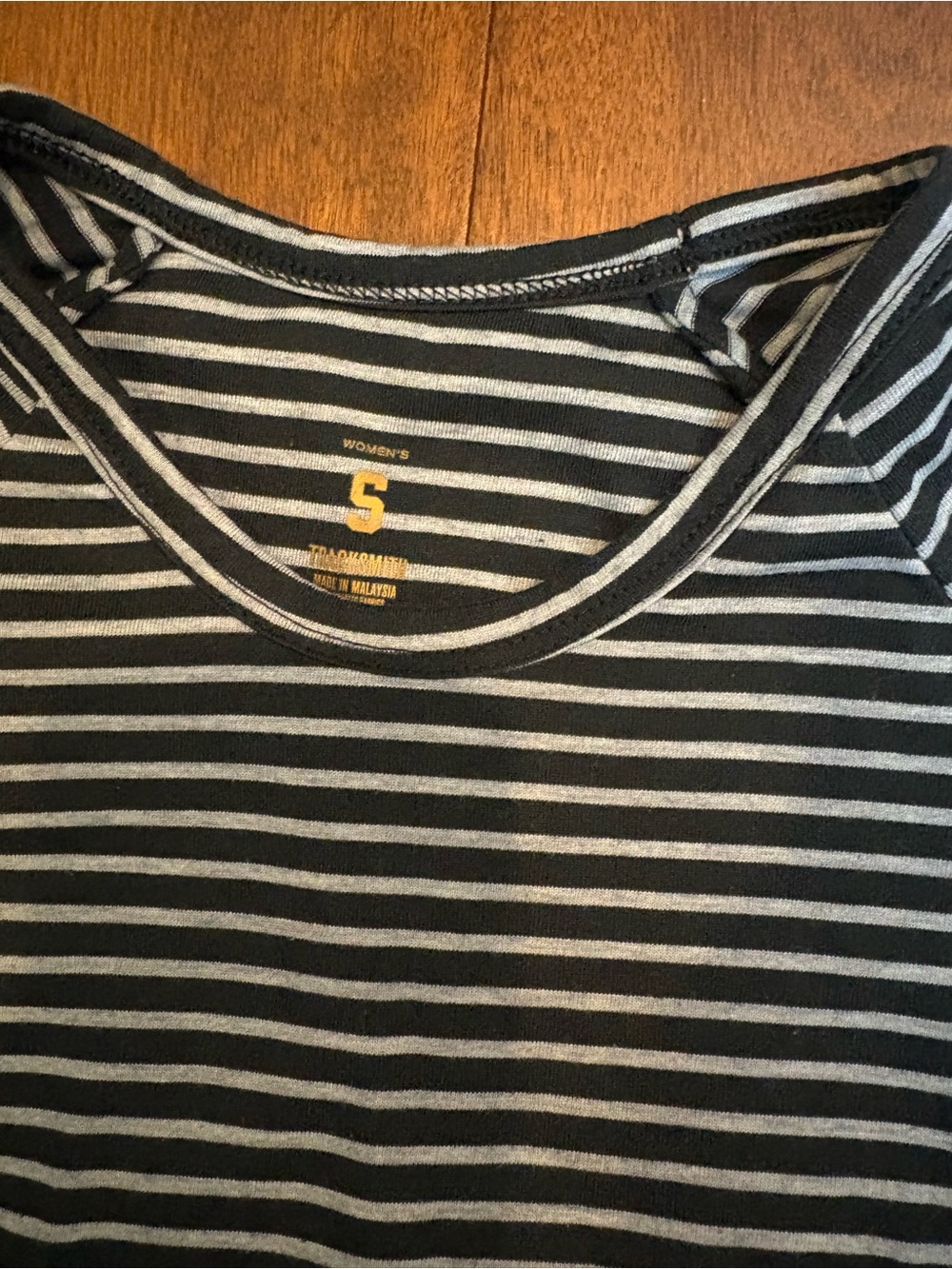 Tracksmith Navy and White Striped Long-Sleeve Tee - Picture 2 of 3